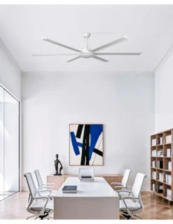 Ventilador de techo con luz Rotterdam 20 XL LED - Faro - Ventilador DC blanco, tamaño grande