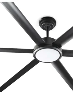 Ventilador de techo con luz Rotterdam 20 XL - Faro - Ventilador DC con luz LED, negro