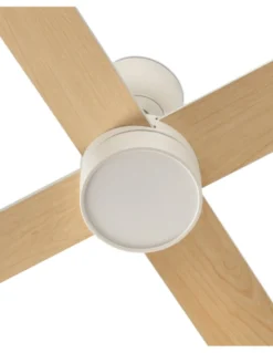 Ventilador de techo con luz Rudder L LED- Faro - Ventilador DC con palas reversibles blanco/fresno