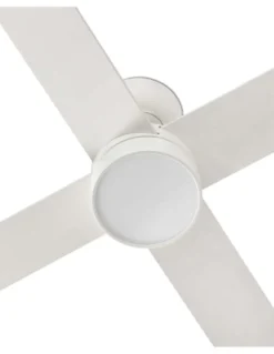 Ventilador de techo con luz Rudder L LED- Faro - Ventilador DC con palas reversibles blanco/fresno