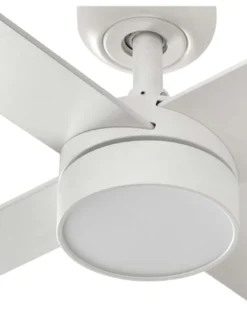 Ventilador de techo con luz Rudder L LED- Faro - Ventilador DC con palas reversibles blanco/fresno