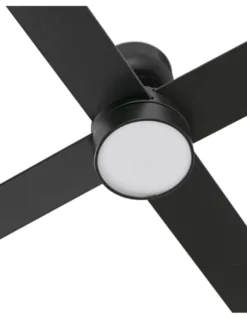 Ventilador de techo con luz Rudder LED - Faro - Palas de madera reversibles negro/nogal