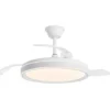 Ventilador de techo con luz Samaná - AJP - Aspas retráctiles, acabado blanco y luz regulable con modo brisa