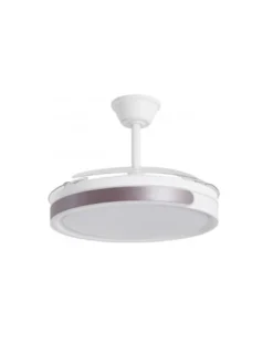 Ventilador de techo con luz Samaná - AJP - Luz regulable, acabado café y aspas retráctiles con mando a distancia