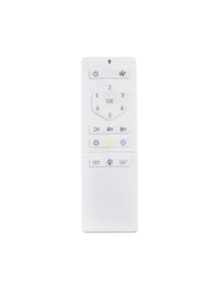 Ventilador de techo con luz Sena - ALG - Ventilador blanco con aspas retráctiles, motor ultrasilencioso y mando a distancia