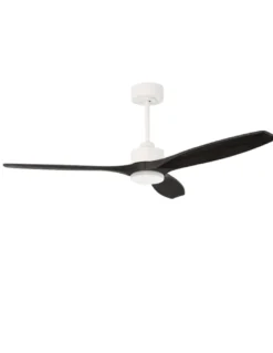 Ventilador de techo con luz Stem Evo - FORLIGHT - Ventilador de madera con 3 palas negras