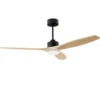 Ventilador de techo con luz Stem Evo - FORLIGHT - Ventilador regulable LED, acabado madera clara
