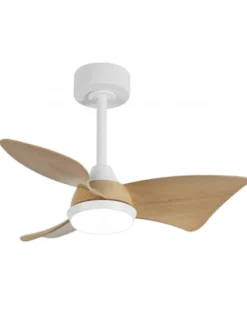 Ventilador de techo con luz Tauro - AJP – Ventilador de madera LED, 2 alturas