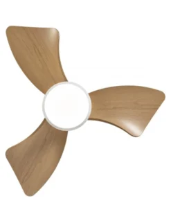 Ventilador de techo con luz Tauro - AJP – Ventilador de madera LED, 2 alturas