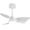 Ventilador de techo con luz Tauro - AJP - Ventilador blanco, pequeño y silencioso