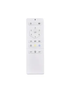 Ventilador de techo con luz Ural - ALG - Blanco con aspas retráctiles, difusor plano y motor ultrasilencioso