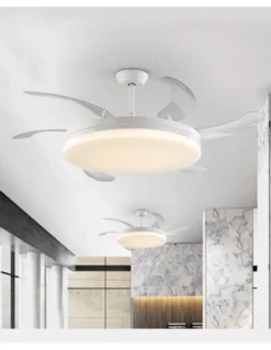 Ventilador de techo con luz Vento - Schuller - Ventilador LED con palas retráctiles