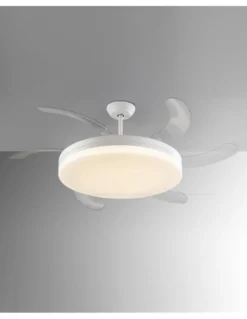 Ventilador de techo con luz Vento - Schuller - Ventilador LED con palas retráctiles