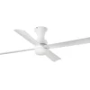 Ventilador de techo con luz y cuatro palas blanco con motor DC Fraser - Faro