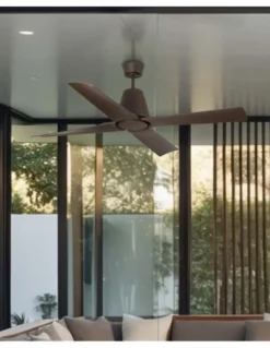 Ventilador de techo con o sin luz Typhoon - Faro - Apto para exterior y anticorrosivo, silencioso y diseño minimalista