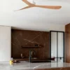 Ventilador de techo empotrado sin luz Rocker M - Faro - 3 palas de fresno, ultrasilencioso y apto para techos inclinados