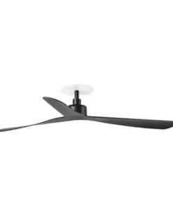 Ventilador de techo empotrado sin luz Rocker Recessed M - Faro - Negro mate con 3 palas y motor ultrasilencioso