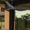 Ventilador de techo exterior sin luz Garden - AJP - Diseño ennegro y madera oscura IP44 con mando a distancia y modo brisa