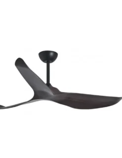 Ventilador de techo exterior sin luz Garden - AJP - Diseño ennegro y madera oscura IP44 con mando a distancia y modo brisa