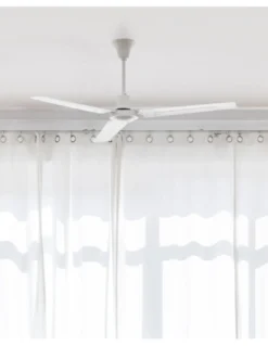 Ventilador de techo Indus - Faro - Ventilador sin luz blanco para habitaciones medianas
