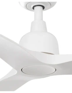 Ventilador de techo inteligente Outwood L - Faro - Ventilador apto exterior (IP44), sin luz, blanco