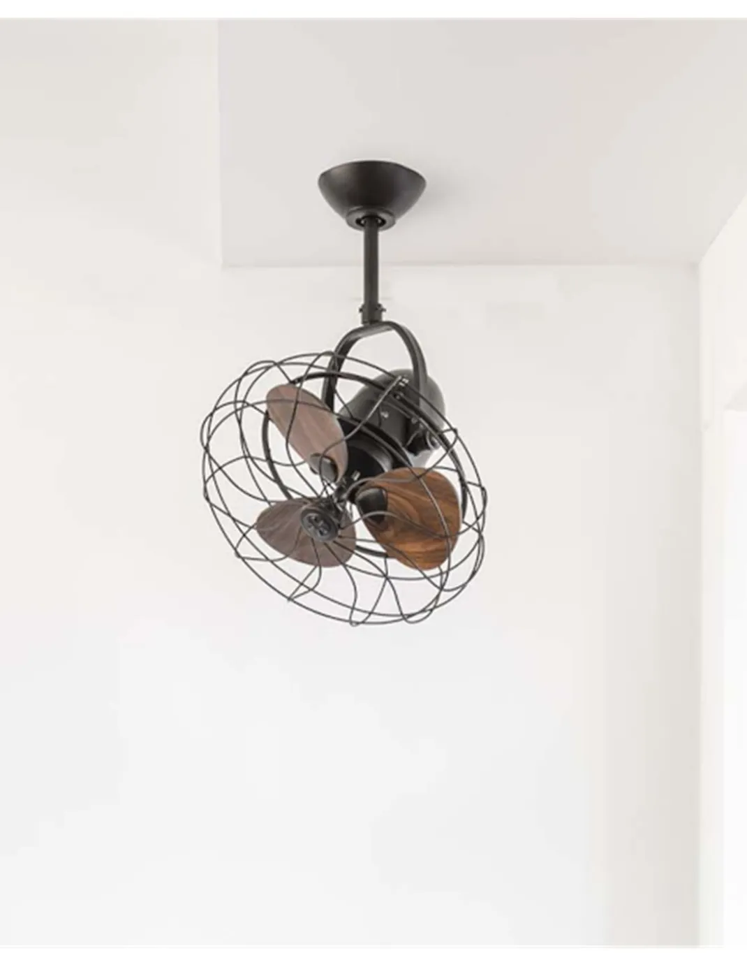 Ventilador de techo Keiki - Faro - Ventilador pequeño y orientable, estilo industrial