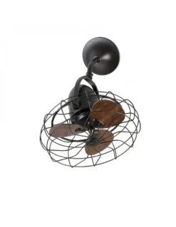 Ventilador de techo Keiki - Faro - Ventilador pequeño y orientable, estilo industrial