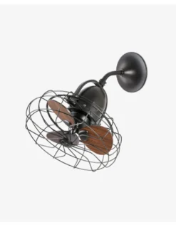 Ventilador de techo Keiki - Faro - Ventilador pequeño y orientable, estilo industrial