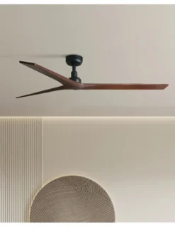 Ventilador de techo Klim L Smart - Faro - Palas de nogal oscuro