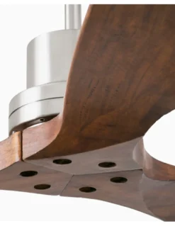 Ventilador de techo Lantau Smart L - Faro - Ventilador inteligente y silencioso, palas madera nogal