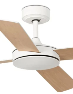 Ventilador de techo Mallorca Smart L - Faro - Ventilador inteligente, palas reversibles blanco/arce