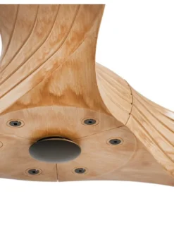 Ventilador de techo Morea - Faro - Ventilador sin luz silencioso con palas acabadas en madera clara