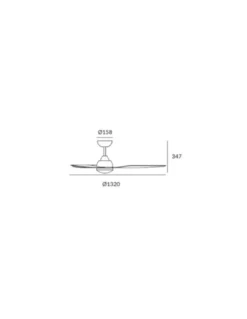 Ventilador de techo Nepal - FORLIGHT - Ventilador grande, con luz y ultrasilencioso, blanco