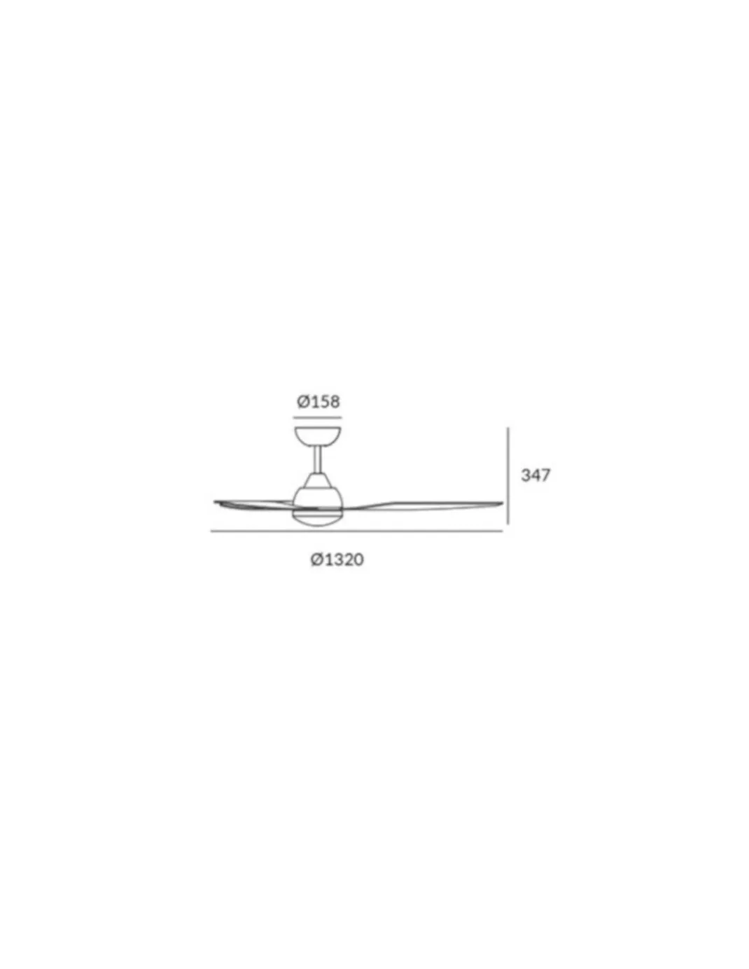 Ventilador de techo Nepal - FORLIGHT - Ventilador grande, con luz y ultrasilencioso, blanco