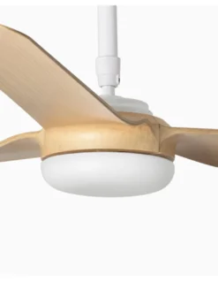 Ventilador de techo Punt - Faro - Lámpara - Ventilador ultrasilencioso y regulable, apto techos inclinados