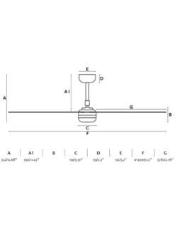 Ventilador de techo Punt - Faro - Lámpara - Ventilador ultrasilencioso y regulable, apto techos inclinados