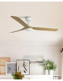 Ventilador de techo Punt - Faro - Lámpara - Ventilador ultrasilencioso y regulable, apto techos inclinados