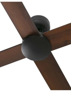 Ventilador de techo Rudder L - Faro - Palas reversibles negro/nogal