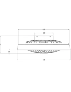 Ventilador de techo sin aspas con luz Ara - ALG - Pequeño Plafón-ventilador blanco con luz regulable y ultrasilencioso