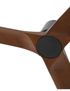 Ventilador de techo sin luz Heywood Tub S - Faro - Palas FSC de nogal, motor DC