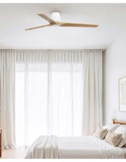 Ventilador de techo sin luz Heywood Tub L - Faro - Ventilador DC con palas de pino
