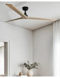 Ventilador de techo sin luz KLIM Smart L - Faro - Ventilador DC, palas de pino