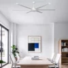 Ventilador de techo sin luz Rotterdam 20 XL - Faro - Ventilador DC blanco, tamaño industrial