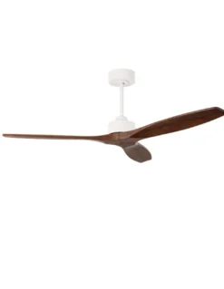 Ventilador de techo sin luz Stem Evo - FORLIGHT - Palas de madera oscura, motor DC