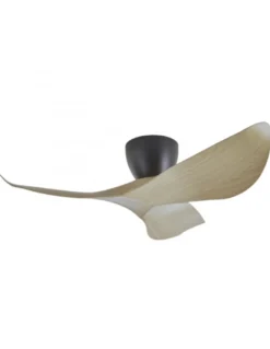 Ventilador de techo sin luz Venice - AJP - Diseño de palas curvadas en madera clara con motor ultrasilencioso