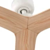 Ventilador de techo smart sin luz Rocker L - Faro - Blanco y fresno con control Tuya, 3 palas, ultrasilencioso
