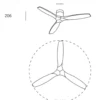 Ventilador de techo Stem Evo - FORLIGHT - Palas de madera oscura, Ø 132 cm