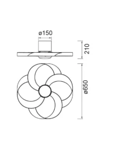 Ventilador Rose - Mantra - Ventilador decorativo silencioso y con luz LED